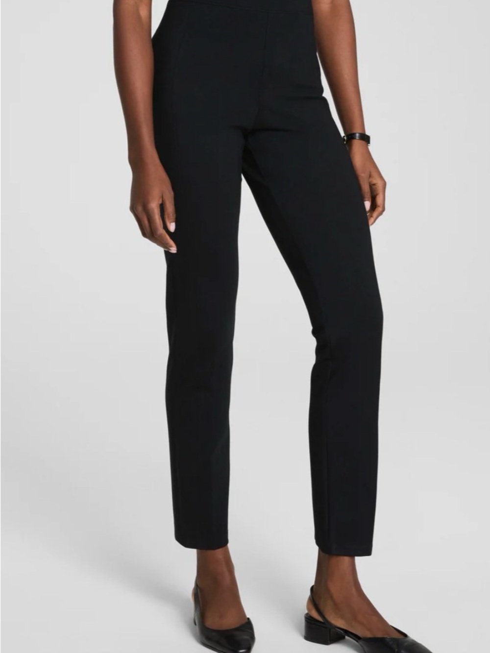 Spanx Black Ponte Slim Straight Pants Size XS
